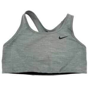 Nike Dri-Fit Heathered Grey Halter Sports Bra Size XL
